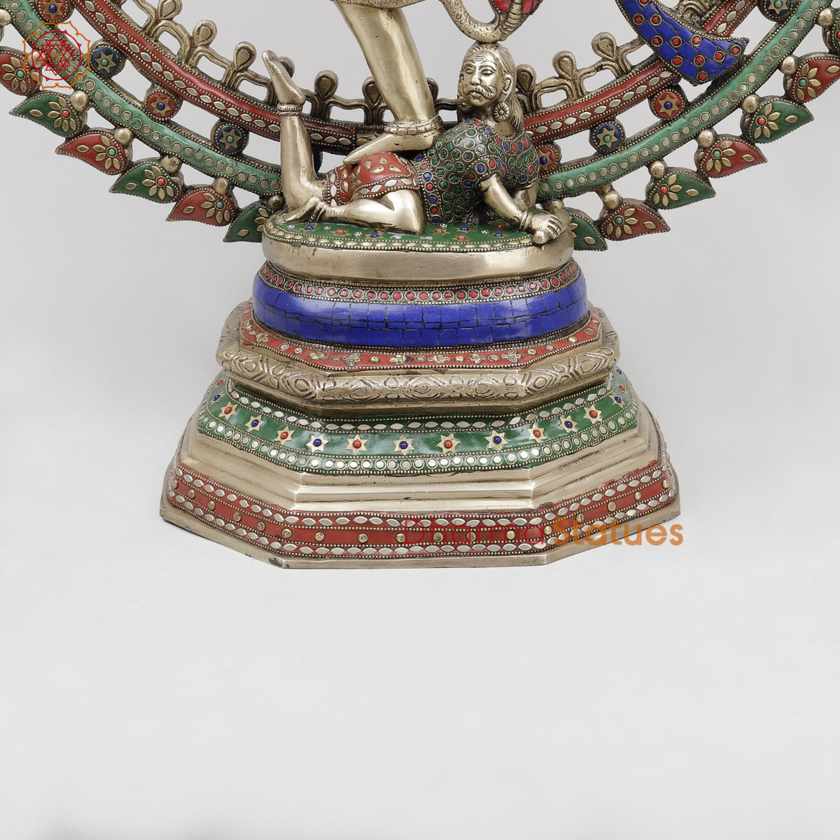 Brass Natraj (Dancing Shiva) Fine, Stone Work 31”