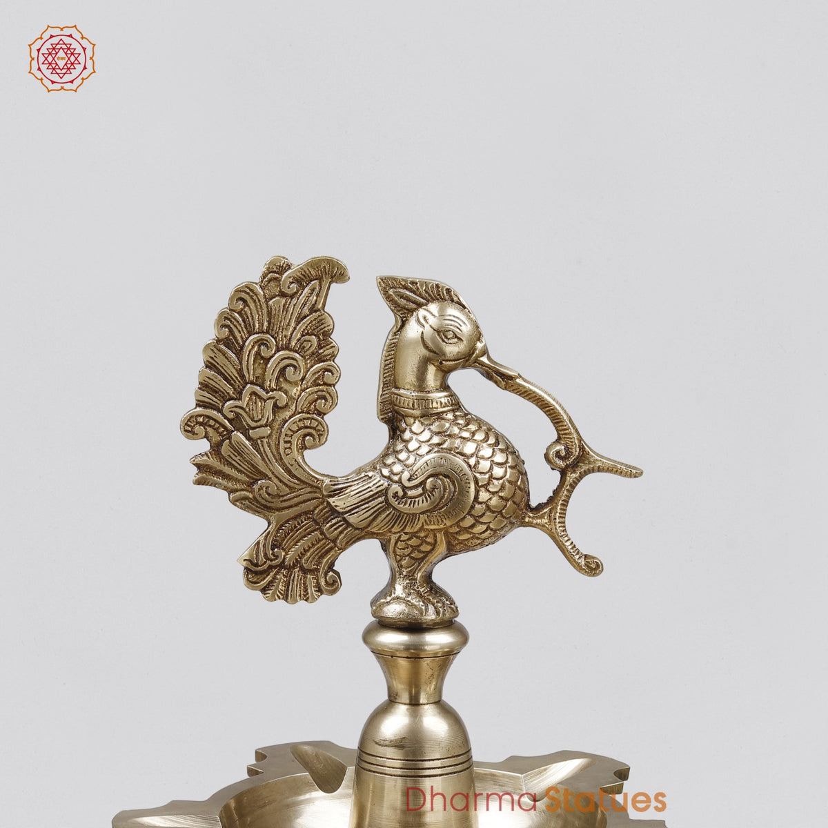 Brass Peacock (Inauguration) Lamp Fine 52”