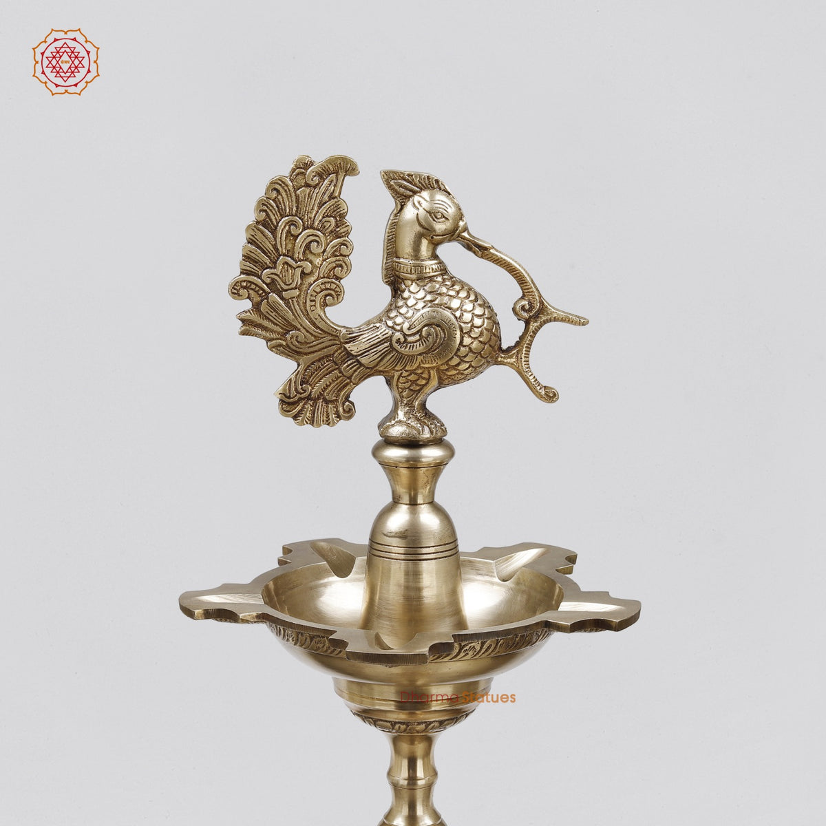 Brass Peacock (Inauguration) Lamp Fine 52”