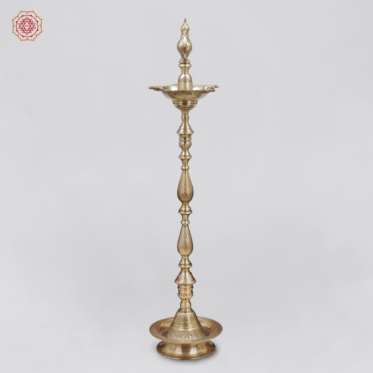 Brass Peacock (Inauguration) Lamp Fine 52”