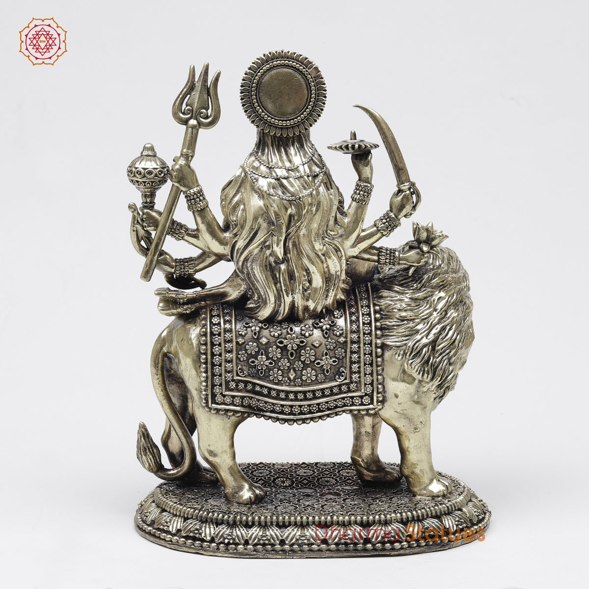 Brass Durga With Base Fine 11”