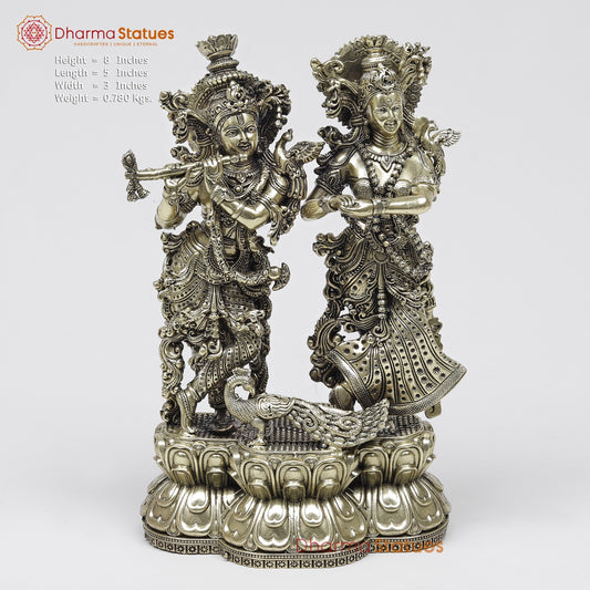 Brass Radha Krishna Fine 8”