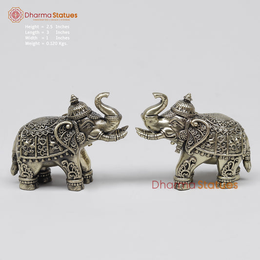 Brass Elephants fine 3” (Pair)