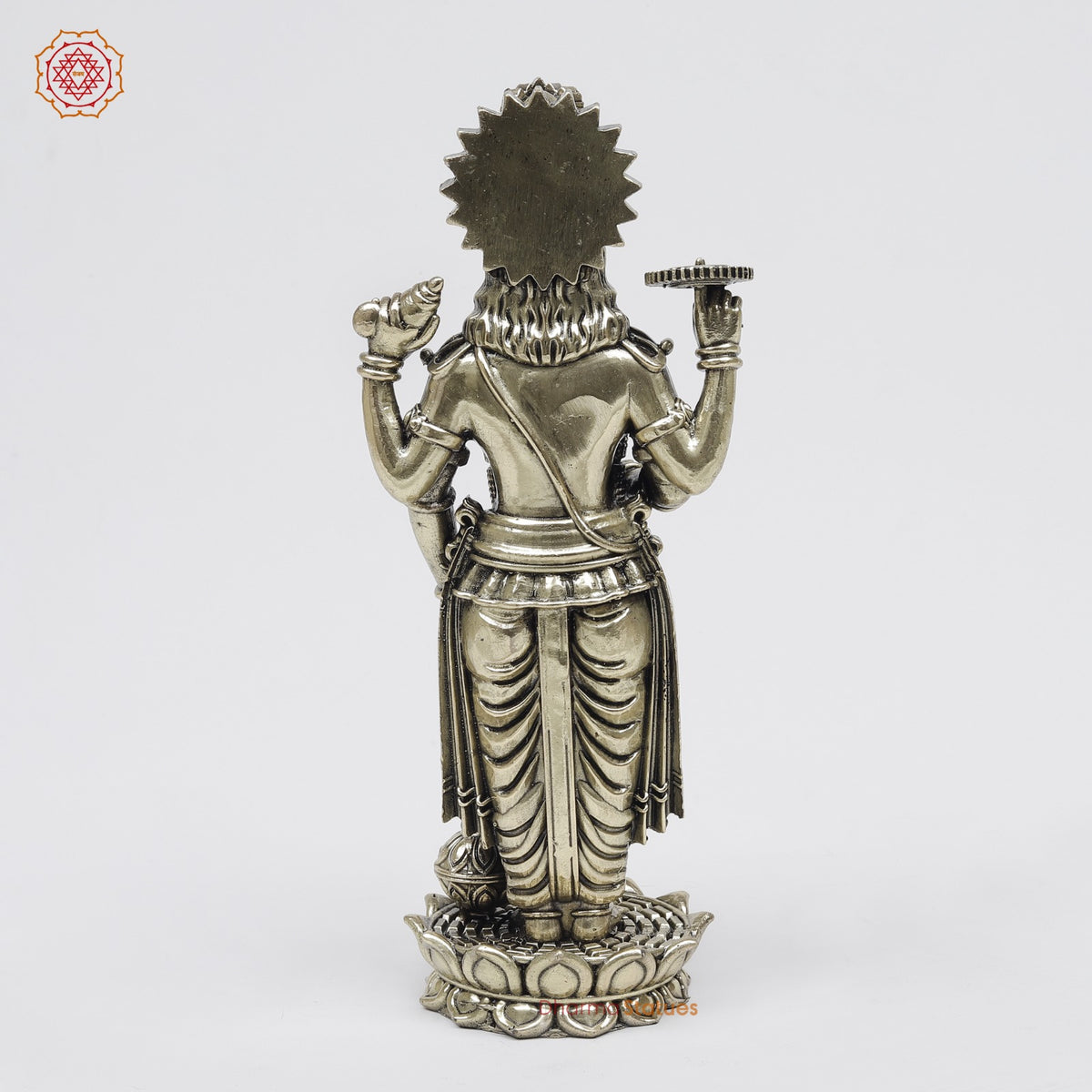 Brass Vishnu Standing Fine 10”