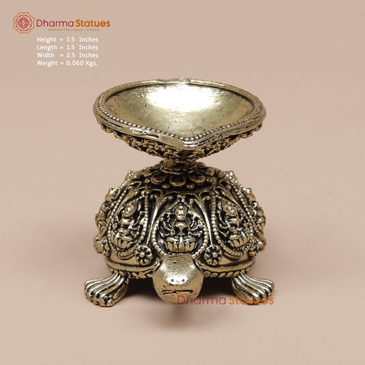 Brass Tortoise Diya Fine 1.5”