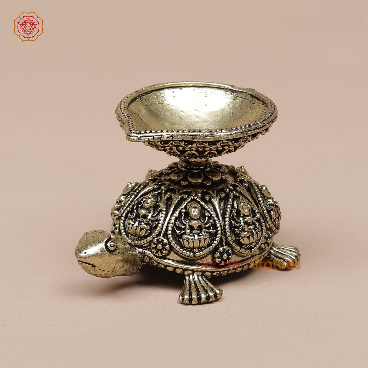Brass Tortoise Diya Fine 1.5”
