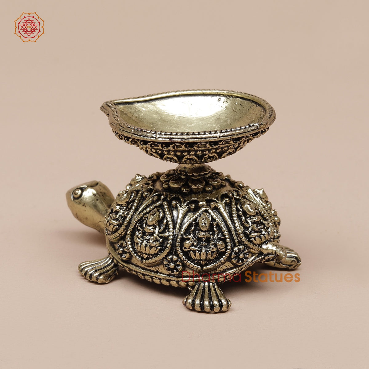 Brass Tortoise Diya Fine 1.5”