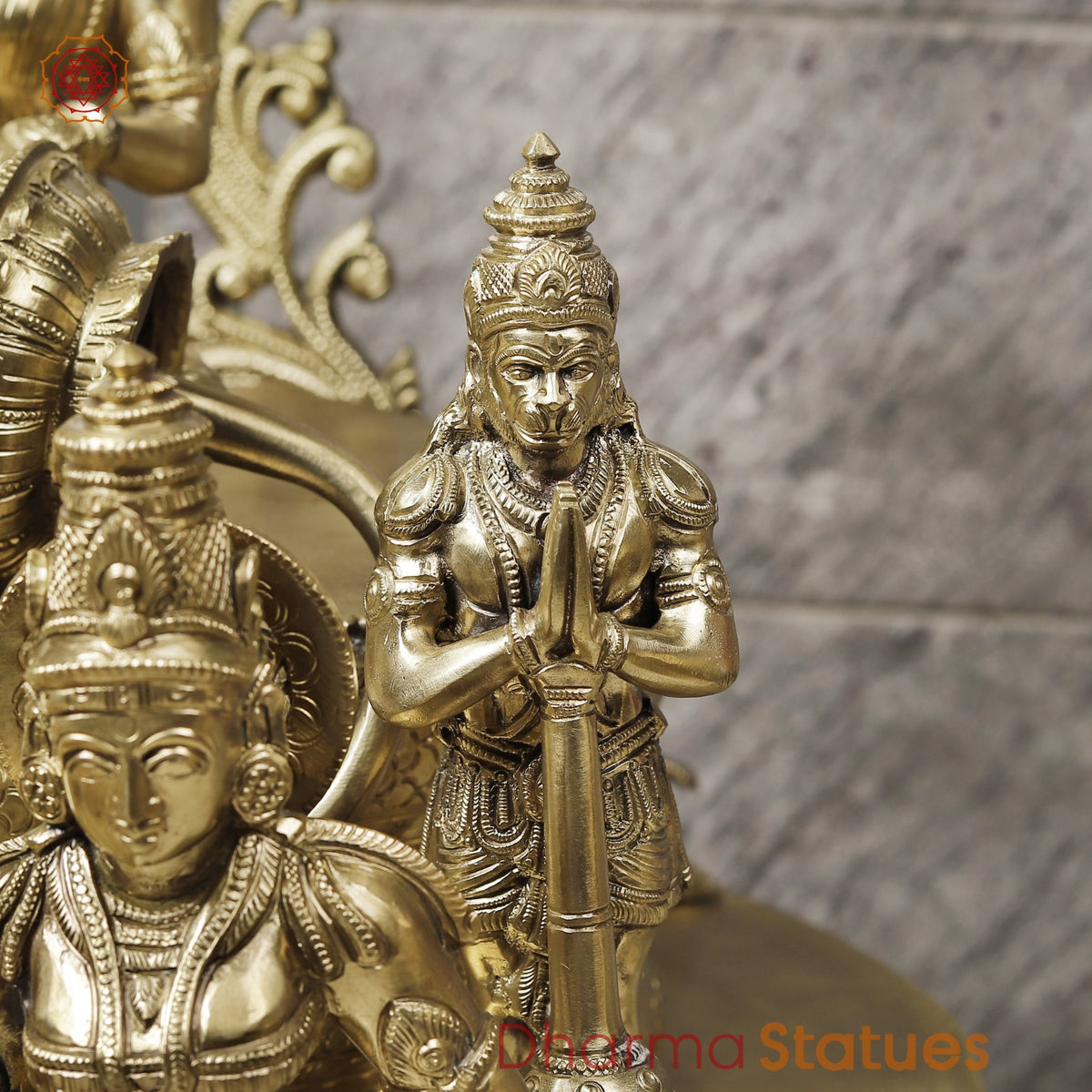 Bronze Vishnu Resting With Lakshmi (Anantshayiana) with Arch Fine, Special Gold Finish 43”