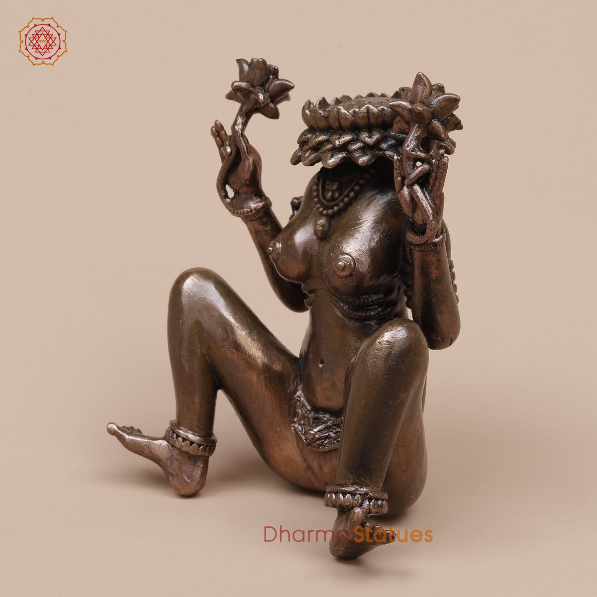 Copper Lajja Gauri Seated Fine 4.5”
