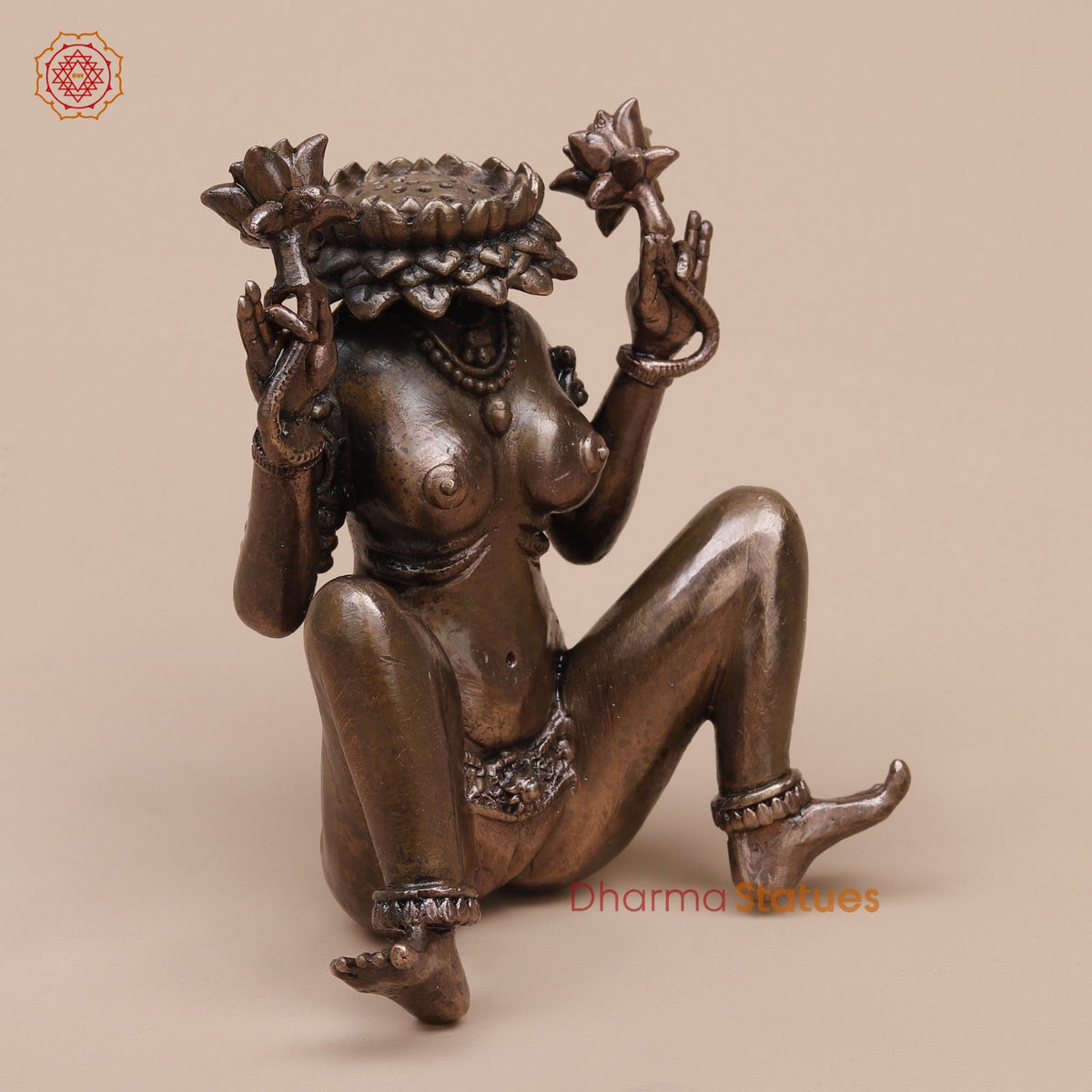 Copper Lajja Gauri Seated Fine 4.5”