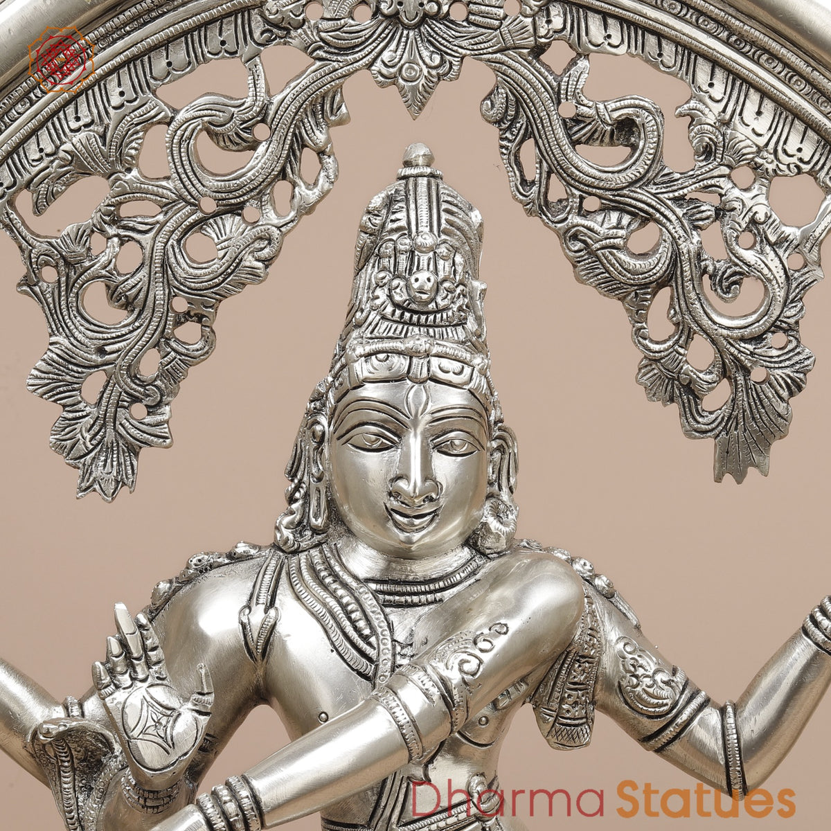 Brass Temple Natraj fine, Silver Finish  26”