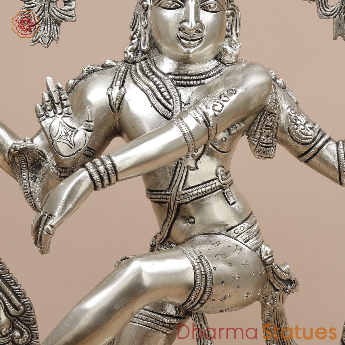 Brass Temple Natraj fine, Silver Finish  26”