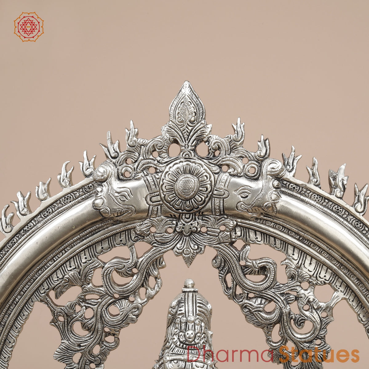 Brass Temple Natraj fine, Silver Finish  26”
