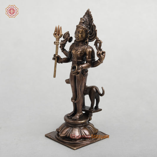 Copper Bhairo Standing Fine 5.5”