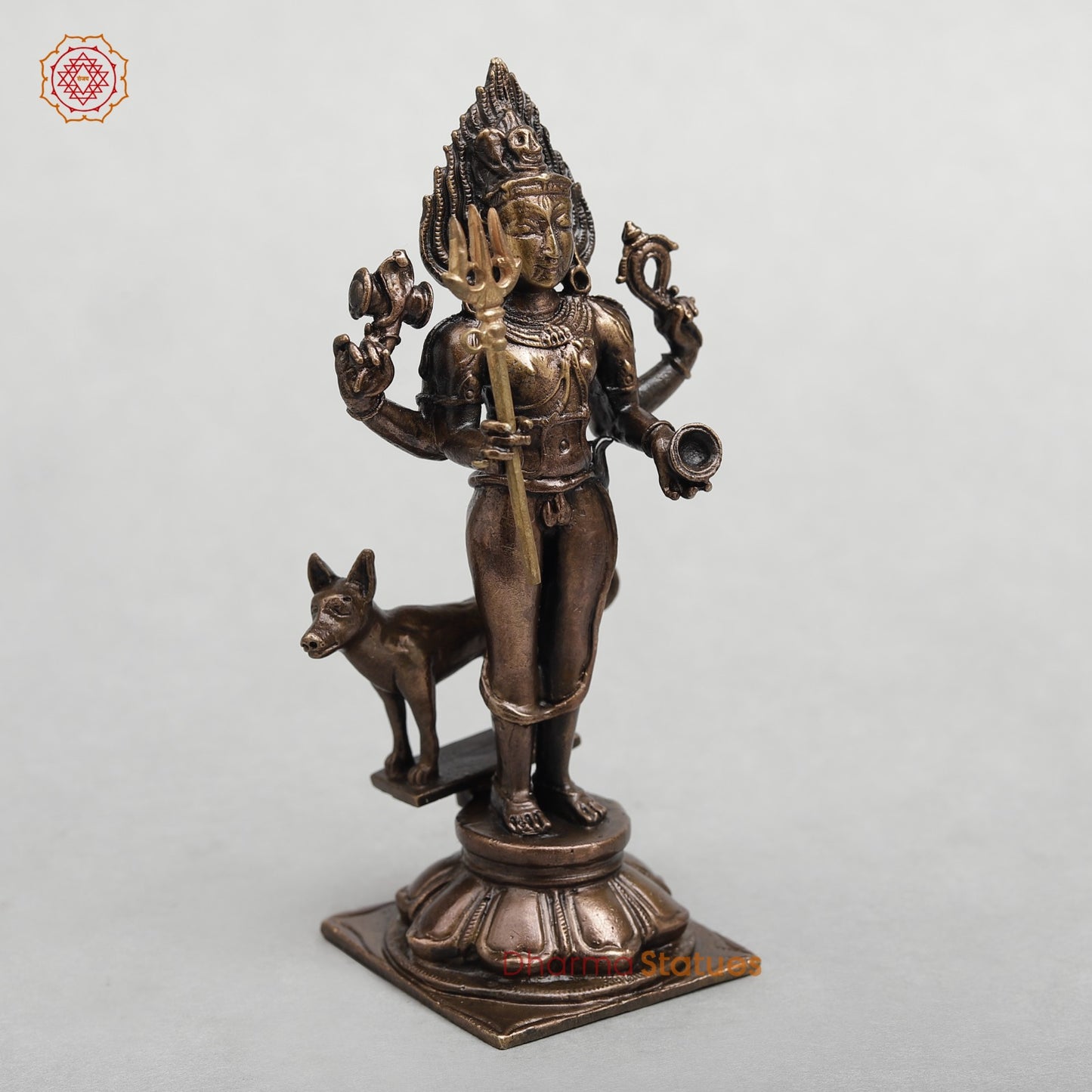Copper Bhairo Standing Fine 5.5”
