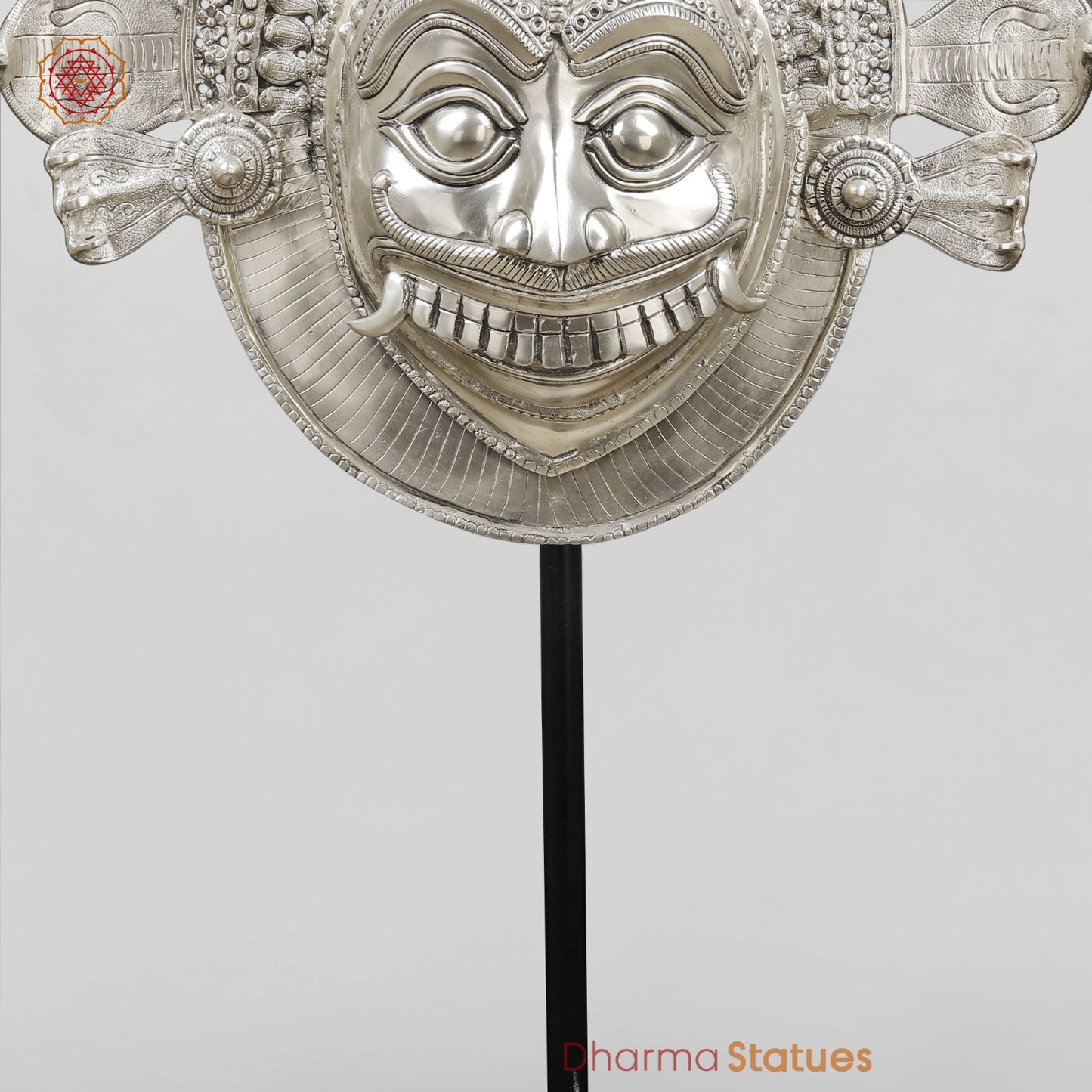 Brass Shiva Head and Lady bust fine With Wooden Base For home Decor, Silver finish 55”