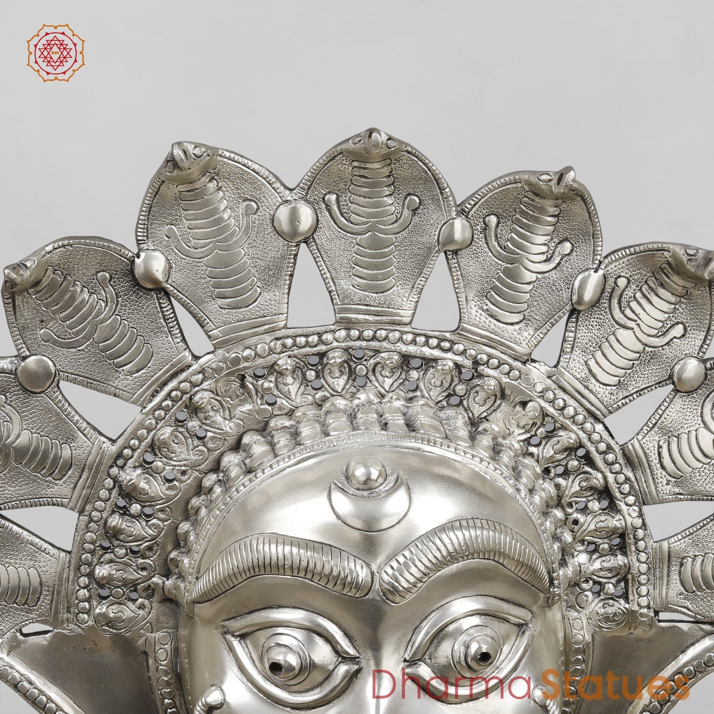Brass Shiva Head and Lady bust fine With Wooden Base For home Decor, Silver finish 55”