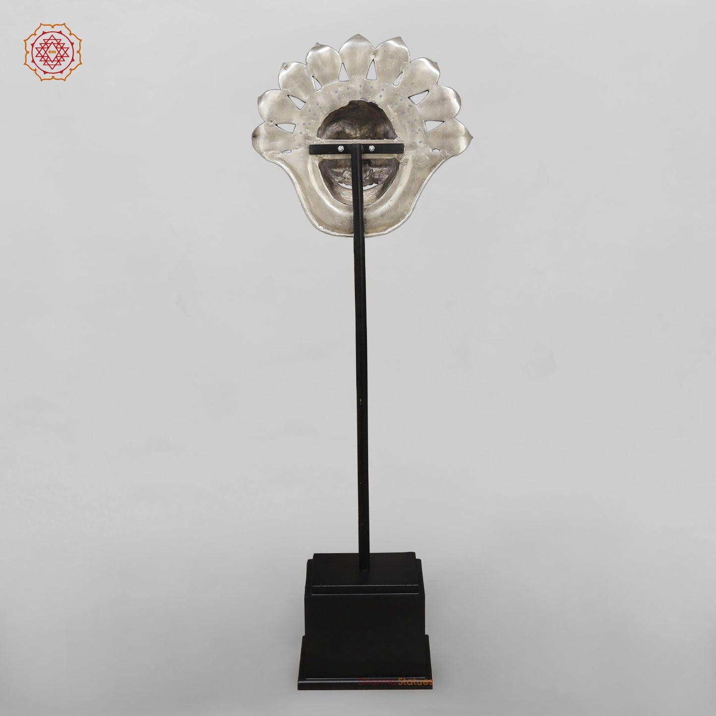 Brass Shiva Head and Lady bust fine With Wooden Base For home Decor, Silver finish 55”