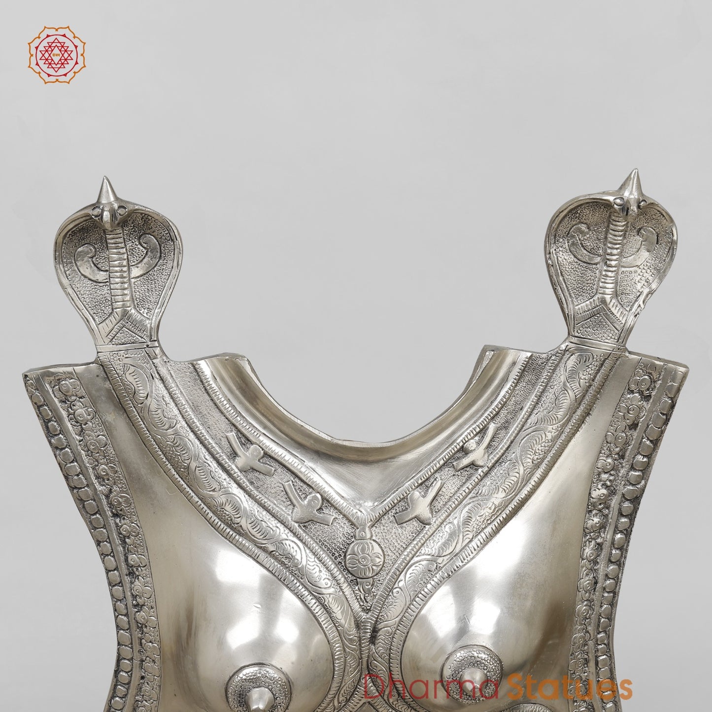Brass Shiva Head and Lady bust fine With Wooden Base For home Decor, Silver finish 55”