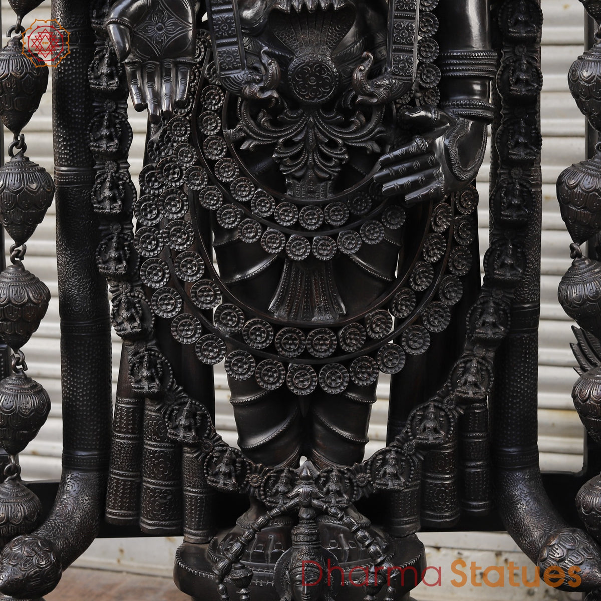 Bronze Tiruapti Balaji Fine with Dhanlakshmi and Arch, Natural Bronze Finish 70”