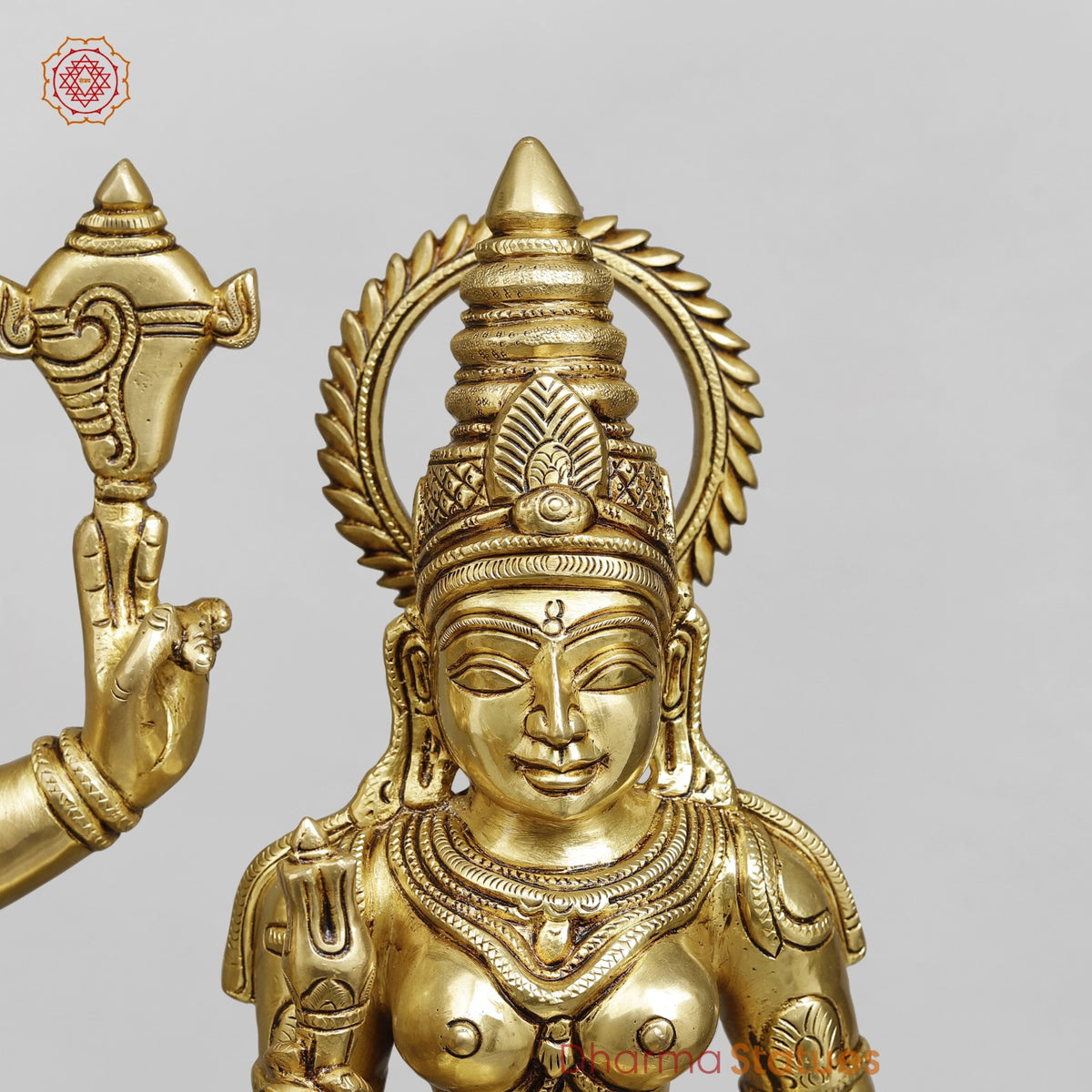 Brass Balaji with Sridevi and Bhudevi Fine, Golden Finish 25”